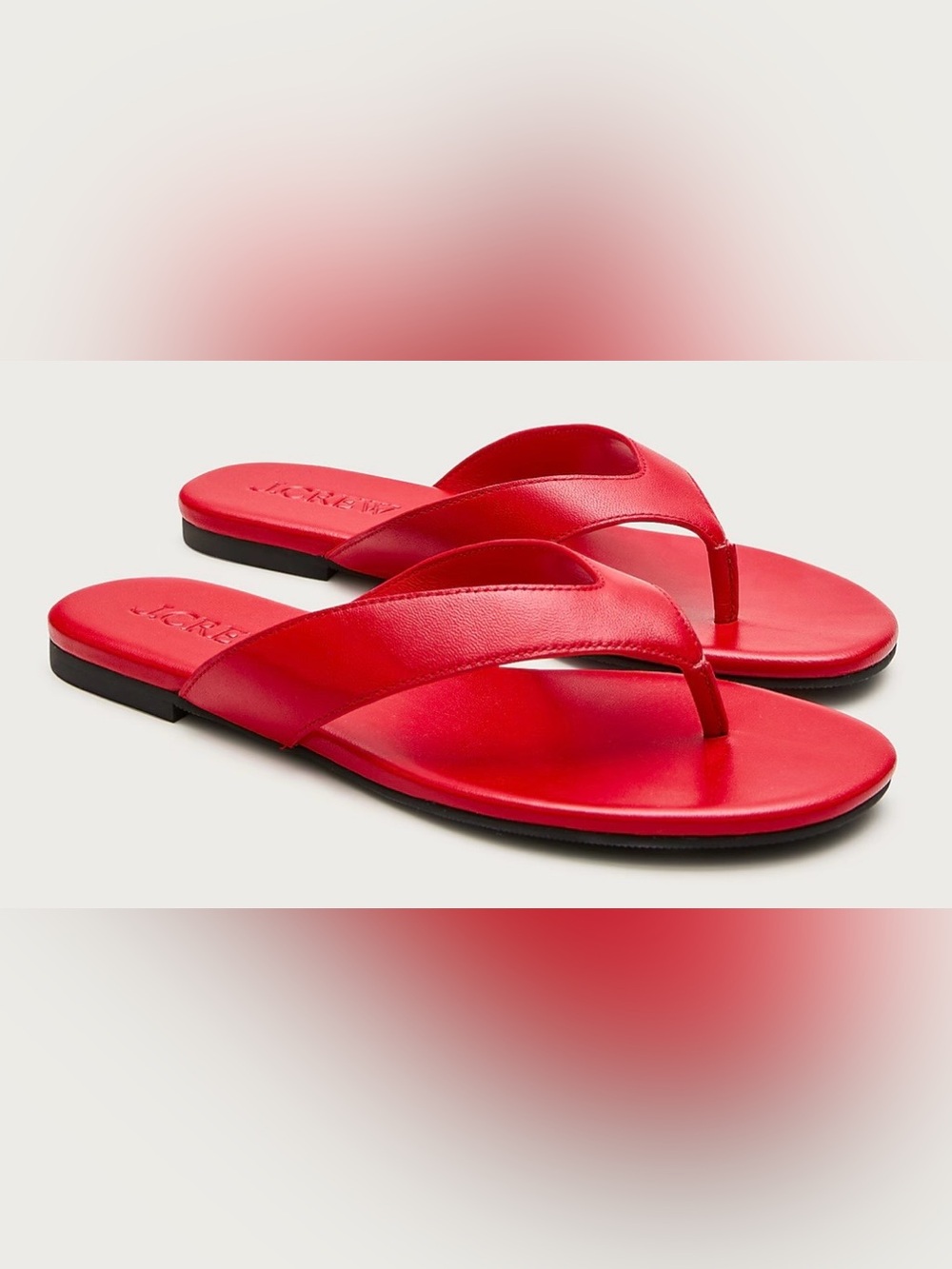 J. Crew Red Thong Sandals